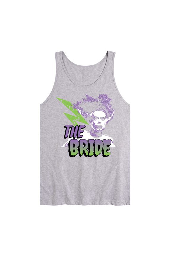 Classic Monsters - The Bride of Frankenstein - Retro Style Lightening Bolt - Men's Jersey Tank Top