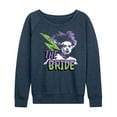 thumbnail image 1 of Classic Monsters - Bride of Frankenstein Retro Lightening Bolt - Women's Lightweight French Terry Long Sleeve Shirt, 1 of 4