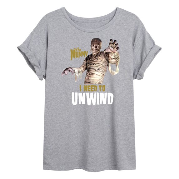 Classic Monsters - The Mummy - I Need to Unwind - Juniors Ideal Flowy Muscle T-Shirt