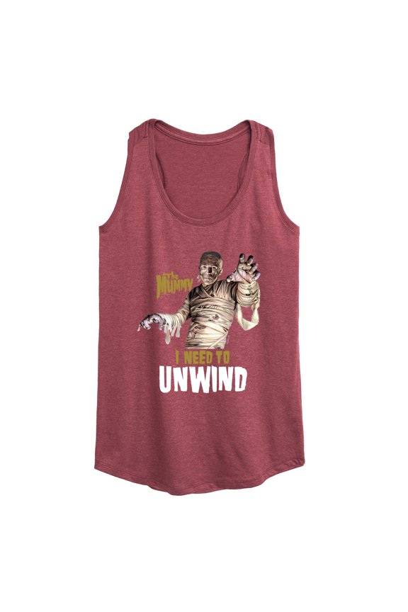 Classic Monsters - The Mummy - I Need to Unwind - Women's Racerback Tank Top