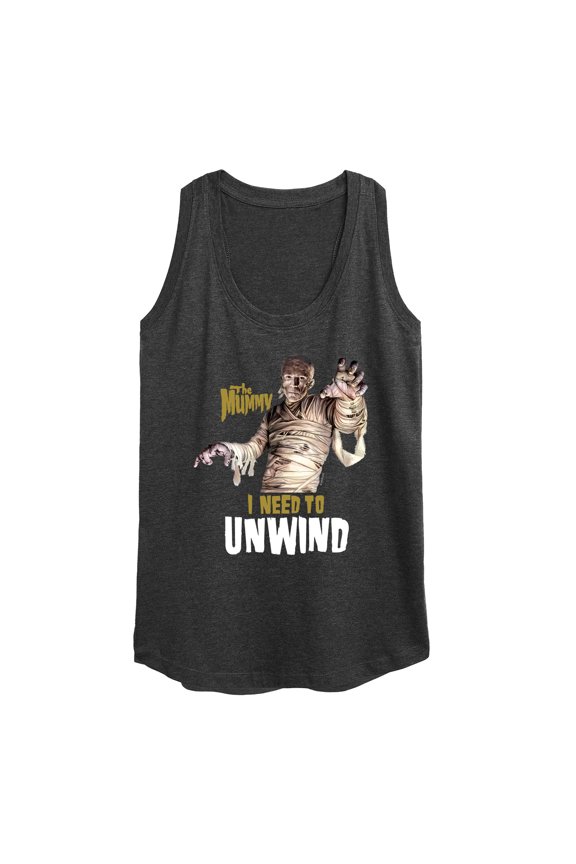 Classic Monsters - The Mummy - I Need to Unwind - Women's Racerback Tank Top