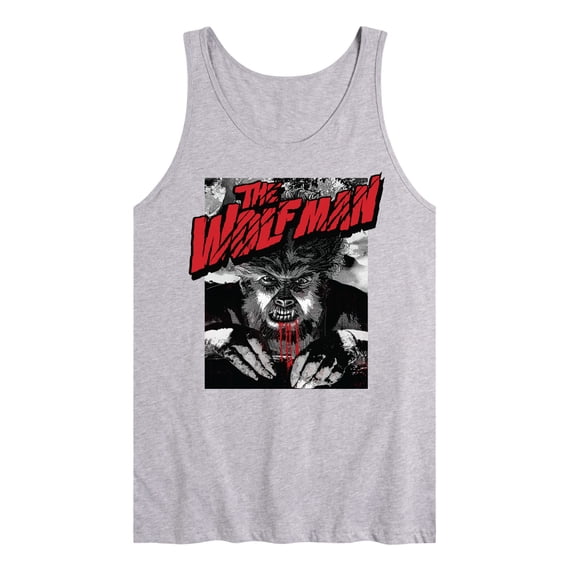 Classic Monsters - The Wolf Man - Black and White Movie Cover - Men's Jersey Tank Top