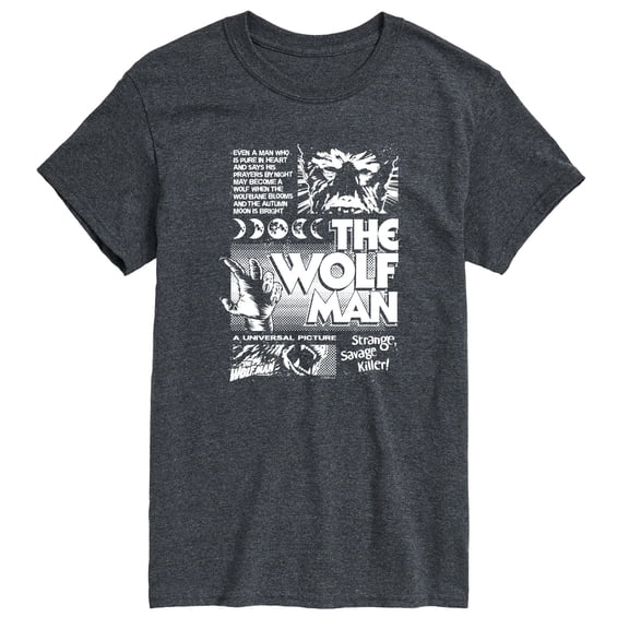 Classic Monsters - The Wolf Man - Men's Short Sleeve Graphic T-shirt
