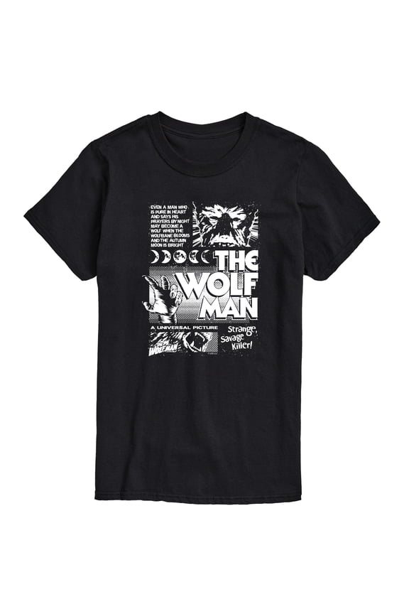 Classic Monsters - The Wolf Man - Men's Short Sleeve Graphic T-shirt