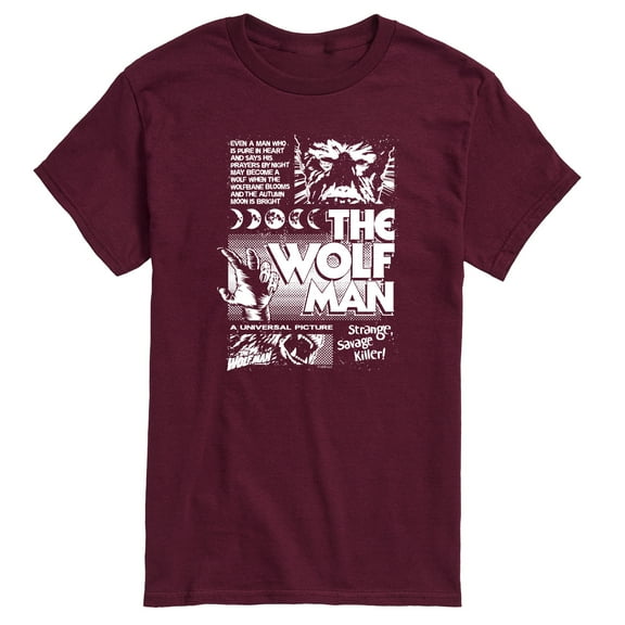 Classic Monsters - The Wolf Man - Men's Short Sleeve Graphic T-shirt