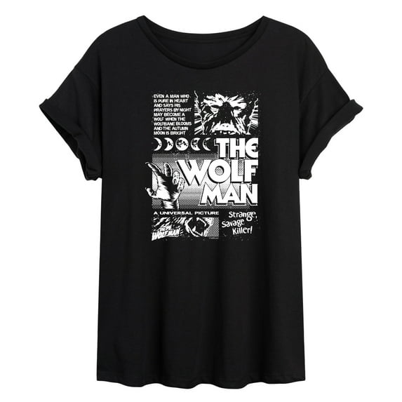 Classic Monsters - The Wolf Man - Women's Oversized Graphic T-shirt