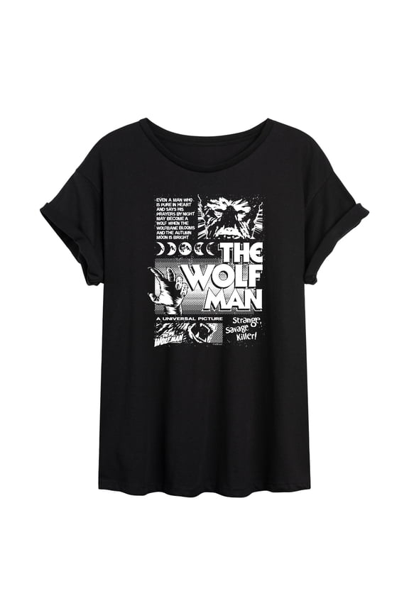 - The Wolf Man - Women's Oversized Graphic T-shirt