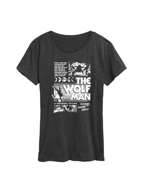 - The Wolf Man Women's Short Sleeve Graphic T-Shirt