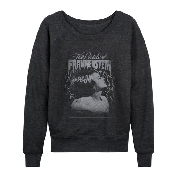 Universal - Tonal Bride Of Frankenstein Lightweight French Terry Wide Neck Long Sleeve Graphic Shirt