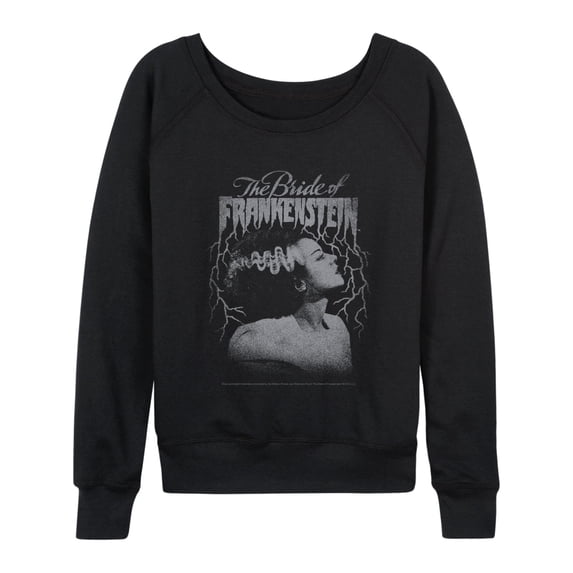 Universal - Tonal Bride Of Frankenstein Lightweight French Terry Wide Neck Long Sleeve Graphic Shirt