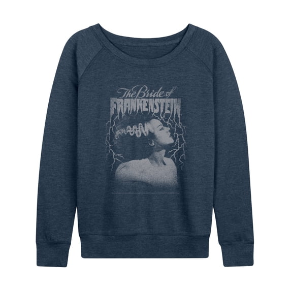 Universal - Tonal Bride Of Frankenstein Lightweight French Terry Wide Neck Long Sleeve Graphic Shirt