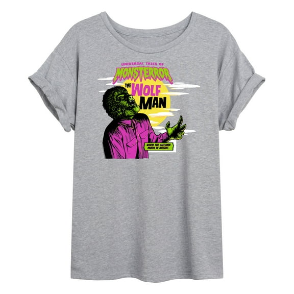 Classic Monsters - Universal Tales of Monsterror - The Wolf Man - When the Autumn Moon is Bright - Women's Oversized T-Shirt