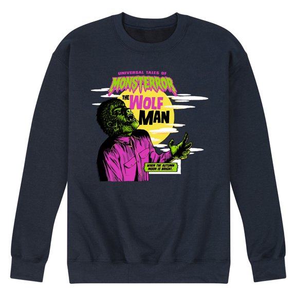 Classic Monsters - Universal Tales of Monsterror - The Wolf Man - When the Autumn Moon is Bright - Men's Crew Neck Fleece Pullover