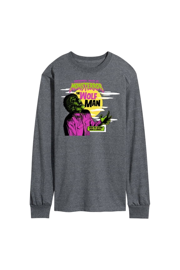 Classic Monsters - Universal Tales of Monsterror - The Wolf Man - When the Autumn Moon is Bright - Men's Long Sleeve T-Shirt