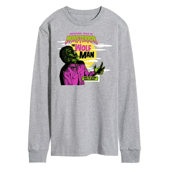 Classic Monsters - Universal Tales of Monsterror - The Wolf Man - When the Autumn Moon is Bright - Men's Long Sleeve T-Shirt