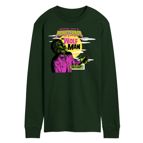 Classic Monsters - Universal Tales of Monsterror - The Wolf Man - When the Autumn Moon is Bright - Men's Long Sleeve T-Shirt