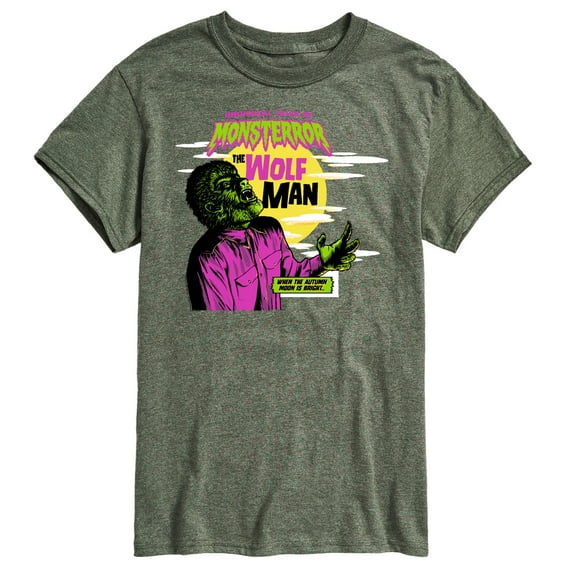 Classic Monsters - Universal Tales of Monsterror - The Wolf Man - When the Autumn Moon is Bright - Men's Short Sleeve Graphic T-Shirt