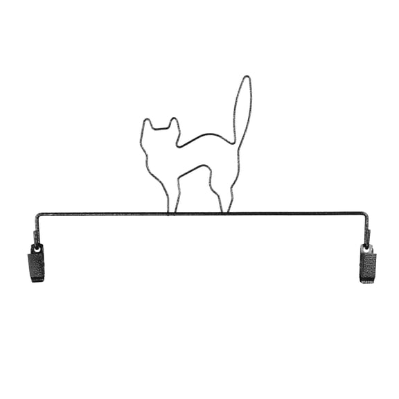 Classic Motifs 12 Inch Black Cat Craft Hanger With Holding Clips