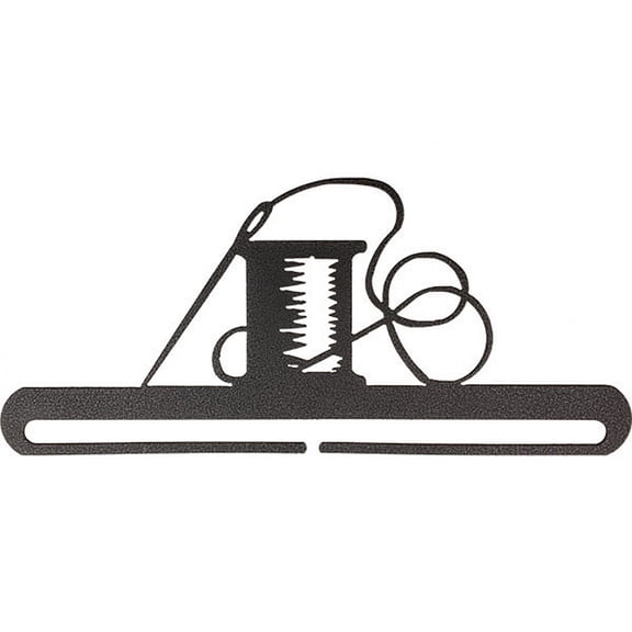 Classic Motifs 12 Inch Needle and Thread Split Bottom Charcoal Craft Holder