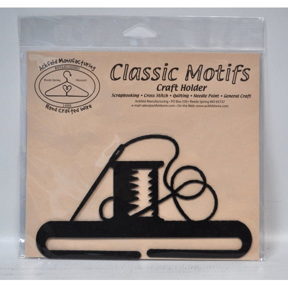 Classic Motifs 6 Inch Needle & Thread Split Bottom Craft Holder