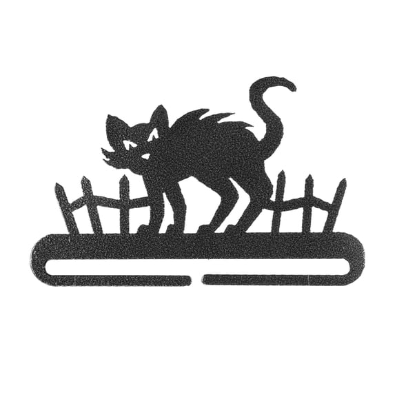 Classic Motifs 8 Inch Stoney Cat on Fence Split Bottom Craft Holder