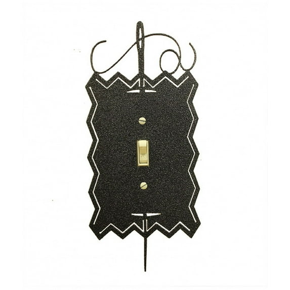 Classic Motifs Hand Painted Needle and Thread Single Switch Cover