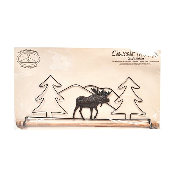 Classic Motifs Moose 16 Inch Fabric Holder With Dowel