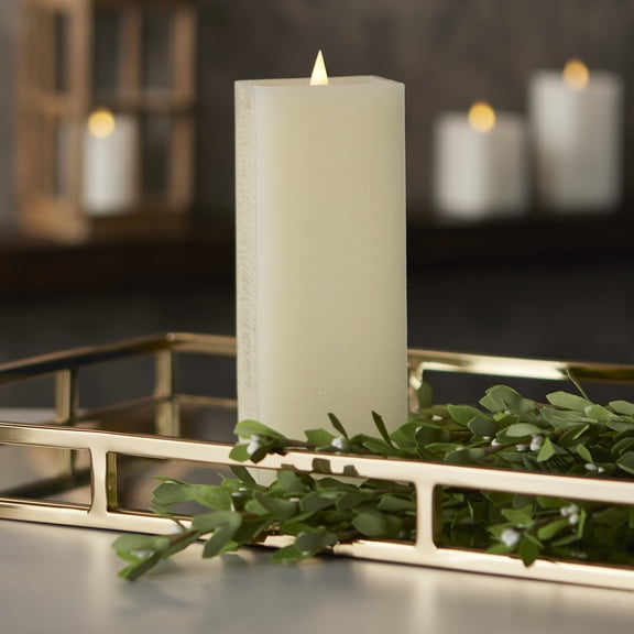 Classic Motion Flameless Square Candle 3x9 Ivory