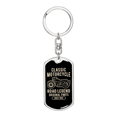thumbnail image 1 of Classic Motorcycle Biker Stainless Steel or 18k Gold Premium Swivel Dog Tag Keychain, 1 of 10