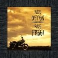 thumbnail image 1 of Classic Motorcycle Bikers "Ride Often, Ride Free" Sunset with Picture Frame, 10x10 8563, 1 of 6
