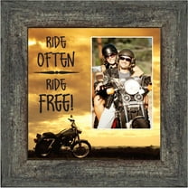 Classic Motorcycle "Ride Often, Ride Free" Sunset with Personalized Picture Frame, 10X10 9763