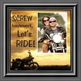 thumbnail image 1 of Classic Motorcycle "Screw Housework, Let's Ride!" Sunset with Personalized Picture Frame, 10X10 9770, 1 of 6