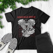 Classic Motorcycle T-Shirt, Biker Graphic Tees, Knucklehead