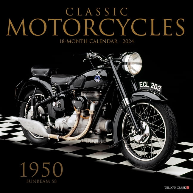 Classic Motorcycles 2024 12 X 12 Wall Calendar (Other