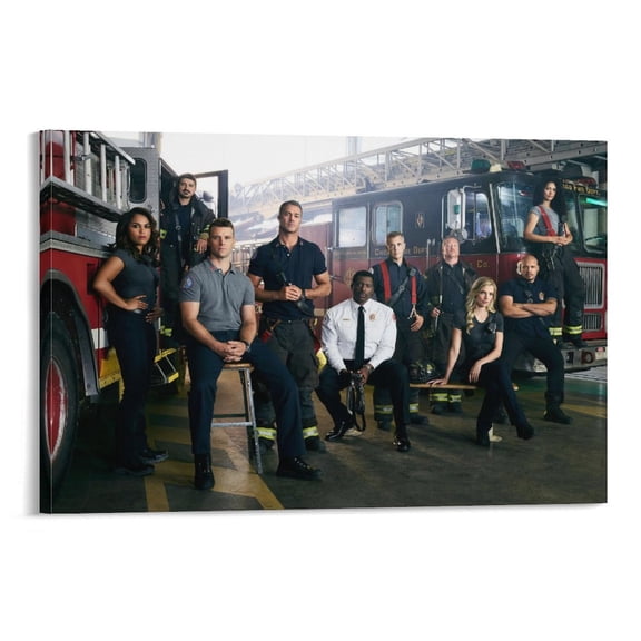 Classic Movie Art Posters for Room Aesthetic Chicago Fire Posters Art Print Wall Photo Paint Poster Hanging Picture Family Bedroom Decor Gift 12x18inch(30x45cm)