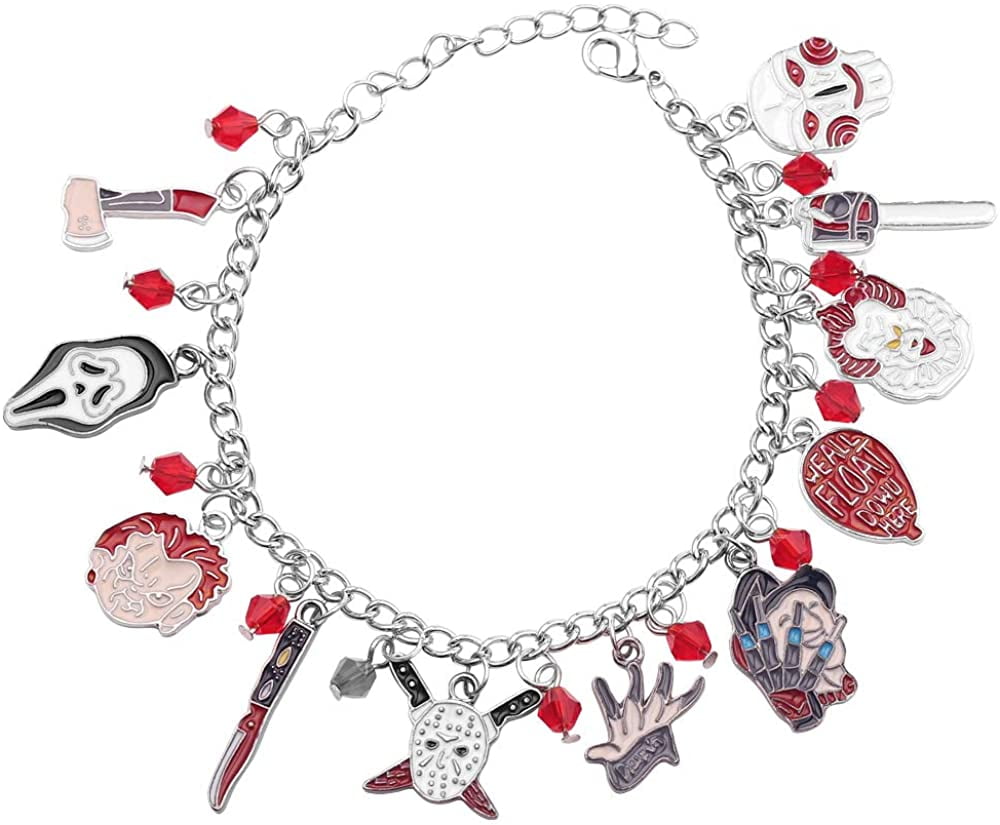 Charm Bracelet Horror Scream Movie Merchandise Christmas Link Bracelet for Women