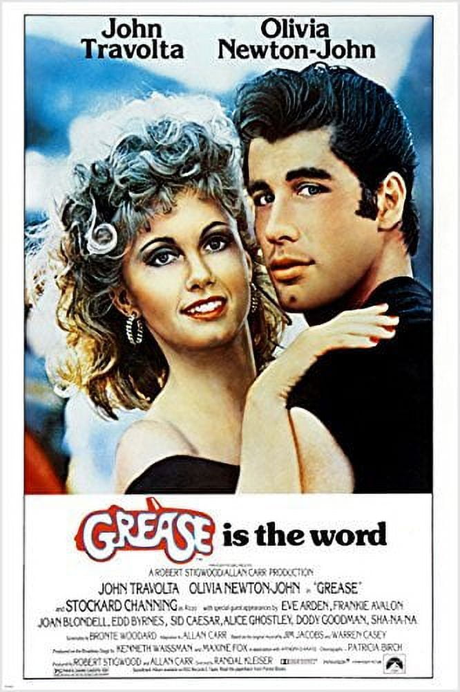 Classic Movie Poster Grease Olivia Newton John John Travolta 50'S 24" x 0.01" Poster, by HSE USA
