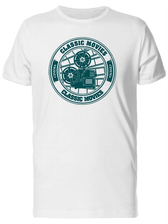 Classic Movies Stamp Logo T-Shirt Men -Image by Shutterstock, Male Small