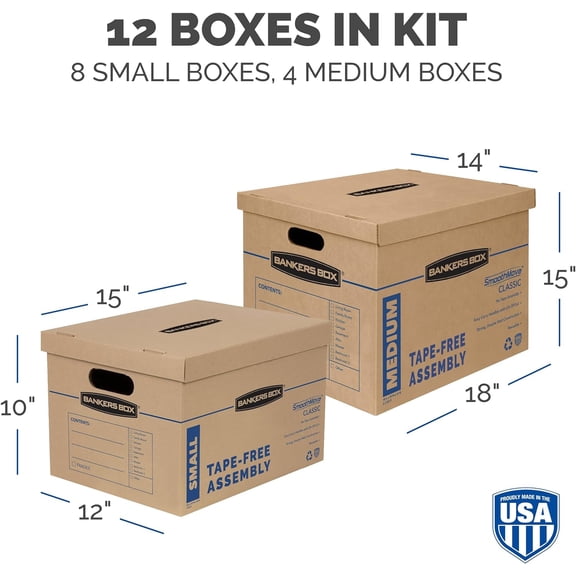 Classic Moving Box 12 Pack Kit