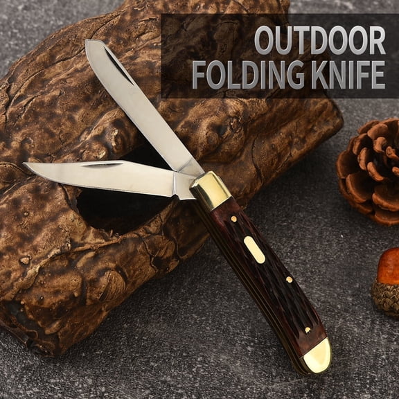 Classic Multi-Functional Copper Folding Knife - Gift for Boyfriend Dad, Outdoor Essential