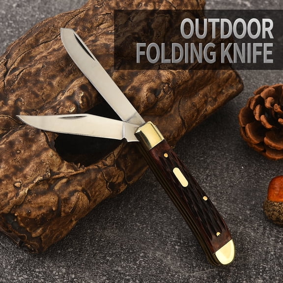 Classic Multi-Functional Copper Folding Knife - Gift for Boyfriend Dad, Outdoor Essential