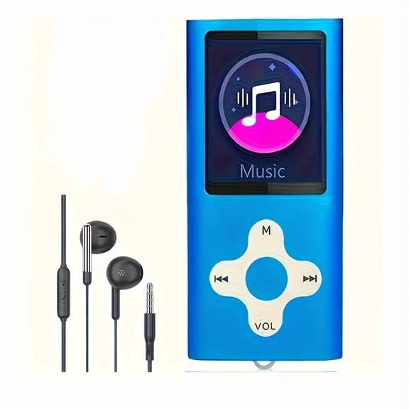 Classic Multi-color MP4 Player with HD Display - MP3 Audio, Video Playback, E-book & Image Browsing, Compact Lightweight Design (Choose No Memory or 32GB Card)