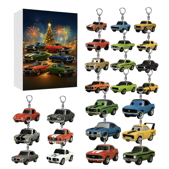Classic Muscle Car Advent Calendar 2025 24 Piece Collectible 2d Charm Classic Muscle Car Advent Calendar 2025 24 Piece Collectible 2d Charm