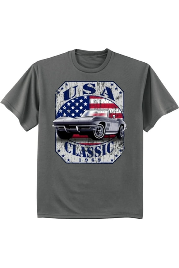 Classic Muscle Car Shirt American Flag Dad Gifts