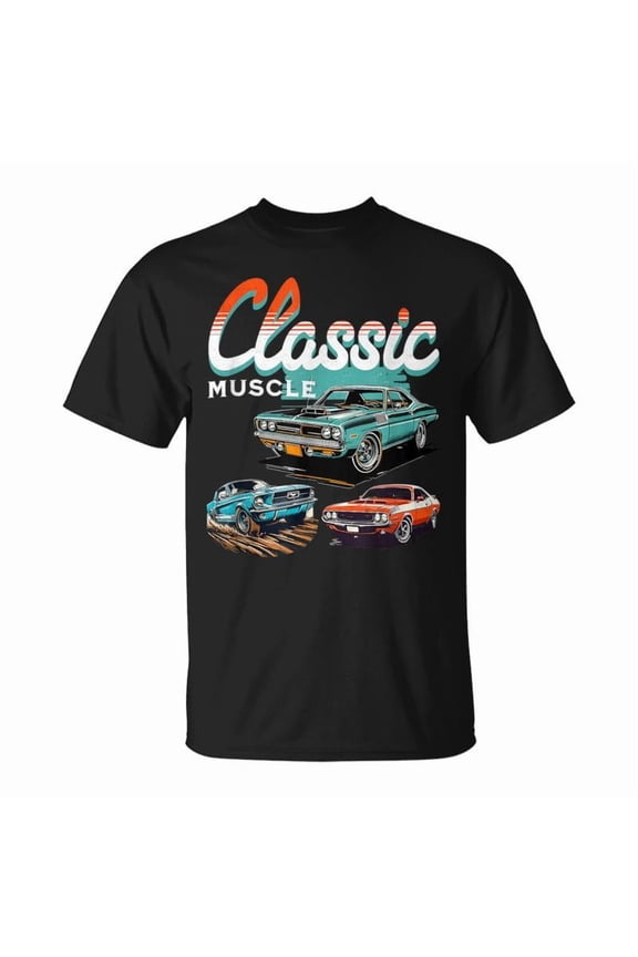 Classic Muscle Cars Retro American Car Guy Women TShirt