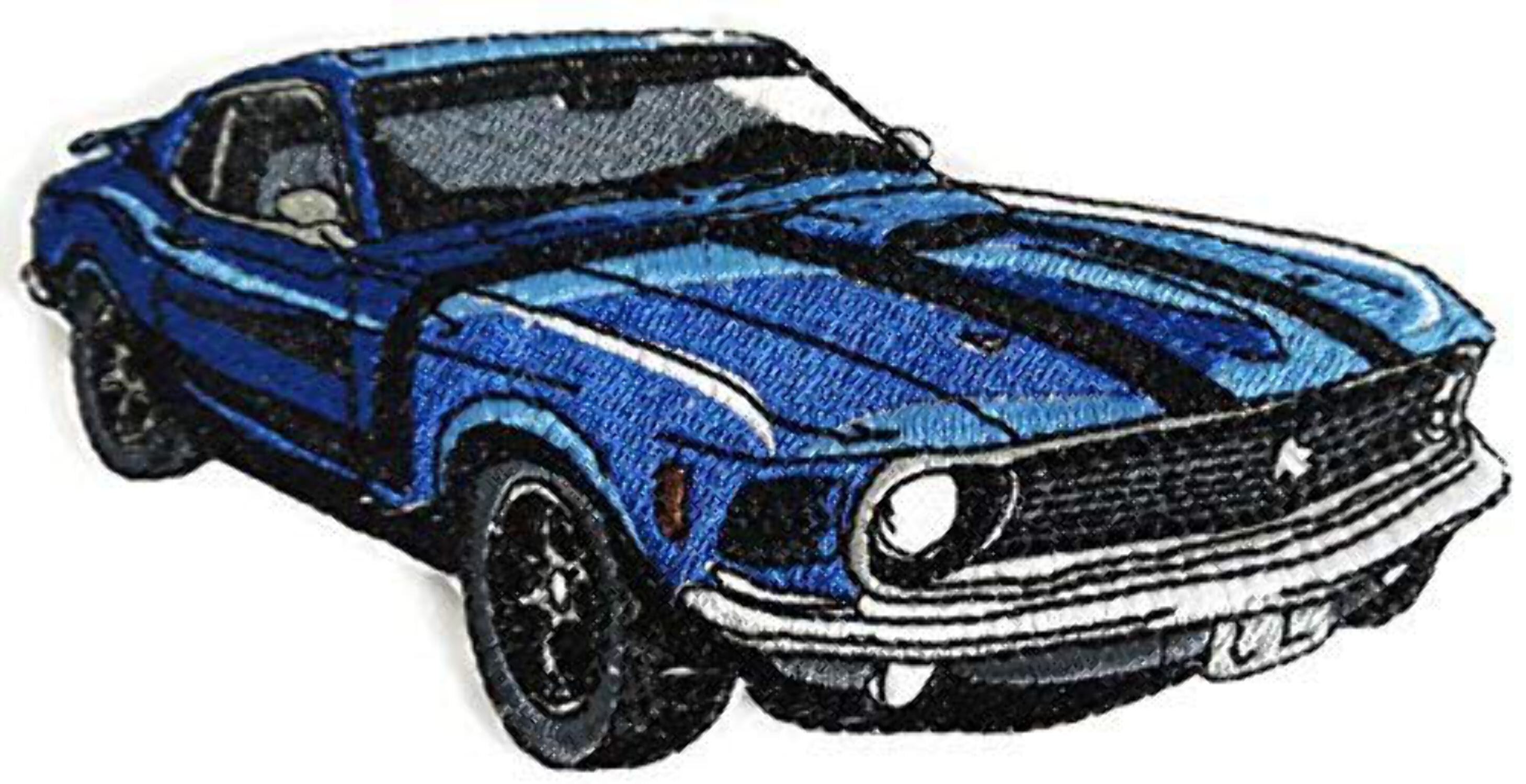 Classic Mustang 69 Boss Embroidered Iron On/Sew Patch [6.2" x3.1"]