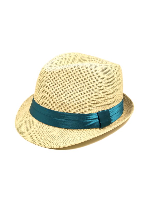 Classic Natural Fedora Straw Hat - Different Colors