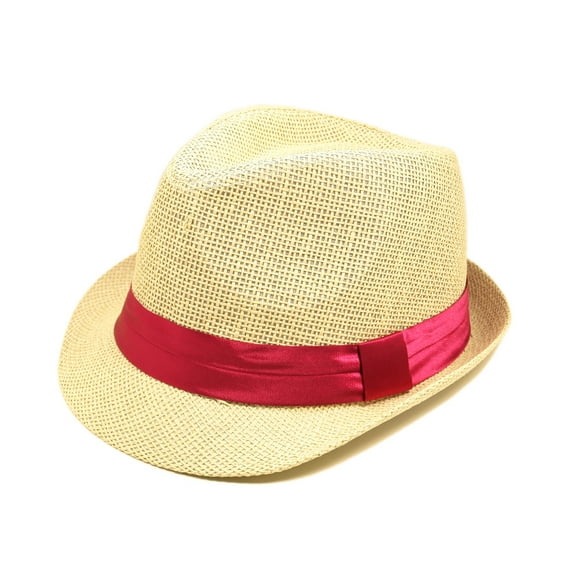 Classic Natural Fedora Straw Hat - Different Colors