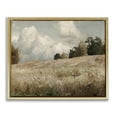 thumbnail image 1 of Classic Cloudy Field Landscape Gold Floating Frame Canvas Art, 21 x 17, Made In USA, 1 of 8