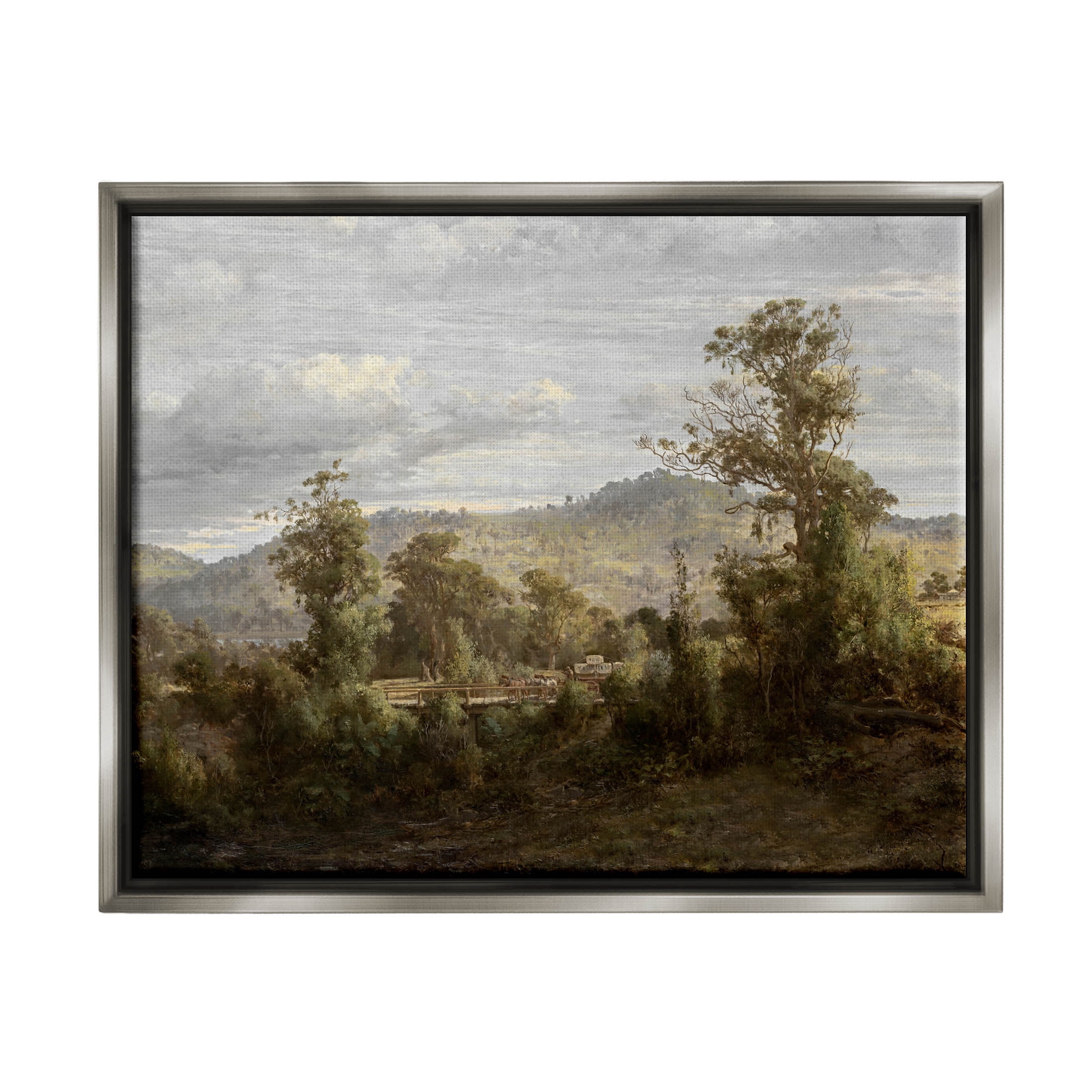 Nature Woodland View Landscape Painting - Framed Art Print - Walmart.com